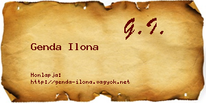 Genda Ilona névjegykártya