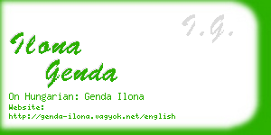 ilona genda business card
